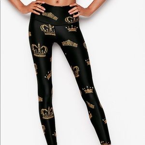 Victoria sport monarch crown print leggings